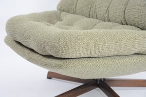 Image of Fauteuil scandinave pivotant vert