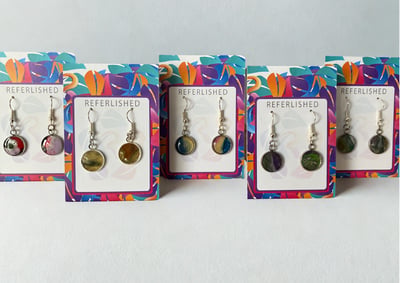 Image of Drop round earrings 