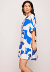 Vestido corto ondas azul