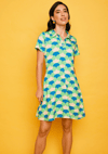 Vestido corto geométricoverde