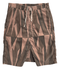 Image 1 of '14 Rick Owens Drkshdw Geometeric Camo Pod Shorts - 36