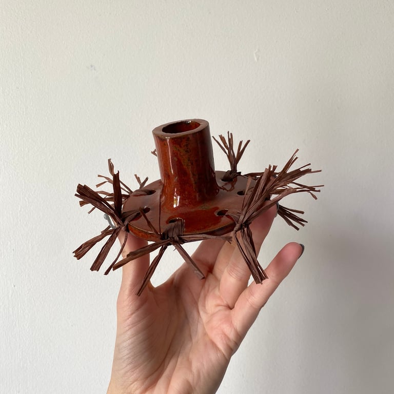 Petit Bougeoir Brun Image 2