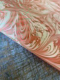 Image 3 of NEW - colourful hand marbled book-cloth No. 2