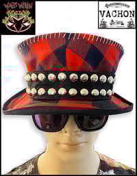 Image 1 of Marc Vachon Rad Red Plaid Tophat