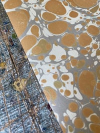 Image 4 of NEW - colourful hand marbled book-cloth No. 12