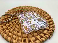 Image 1 of Easily Distracted By Books Keychain