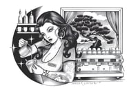 "Coffee chicana print 