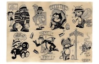 Image 1 of felix and friends flash sheet set 