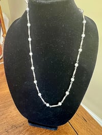 Image 1 of Silver chain with tiny pearls