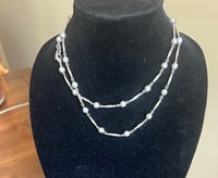 Image 2 of Silver chain with tiny pearls