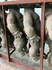 Image 4 of Rare Factory Rack of Bronze Doll Body Molds, Early 20th Century