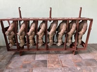 Image 2 of Rare Factory Rack of Bronze Doll Body Molds, Early 20th Century