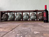 Image 5 of Amazing Factory Rack of Bronze Doll Head Molds, Early 20th Century