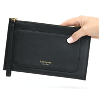 Image 3 of Kate Spade New York Ava Pebbled Leather Small Wristlet - Black