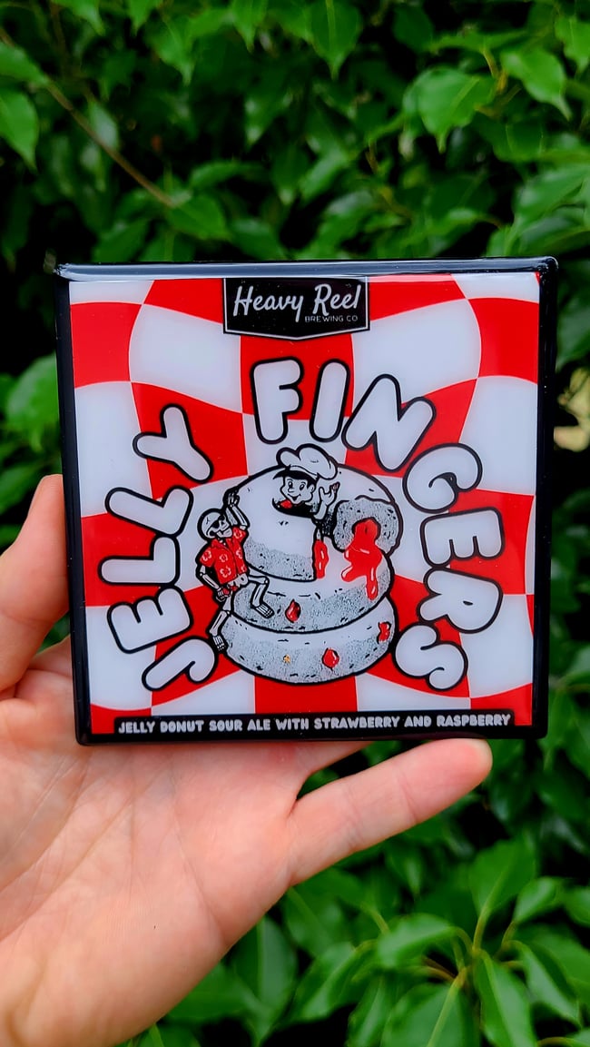 Heavy Reel Brewing "Jelly Fingers" Craft Coaster