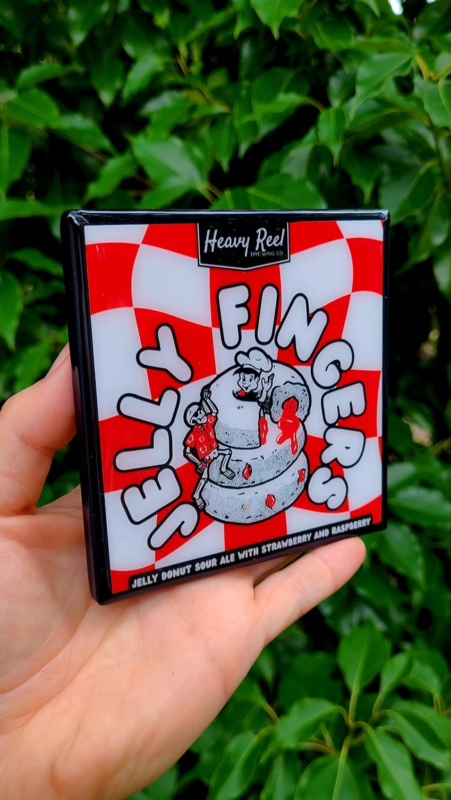 Heavy Reel Brewing "Jelly Fingers" Craft Coaster