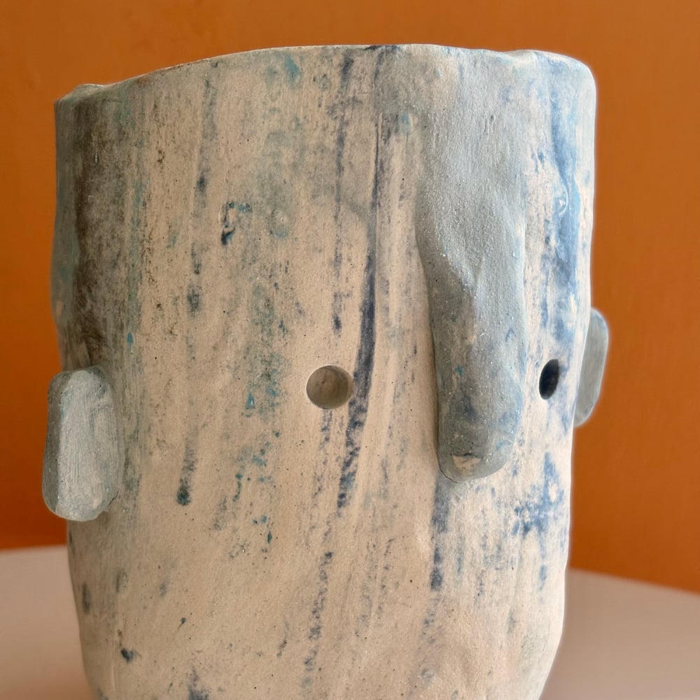 Image of Marble Clay Face Pot