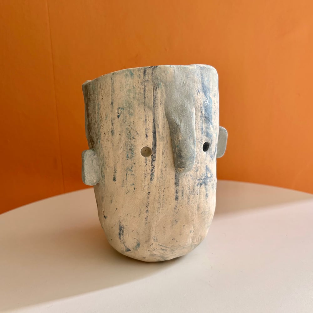Image of Marble Clay Face Pot