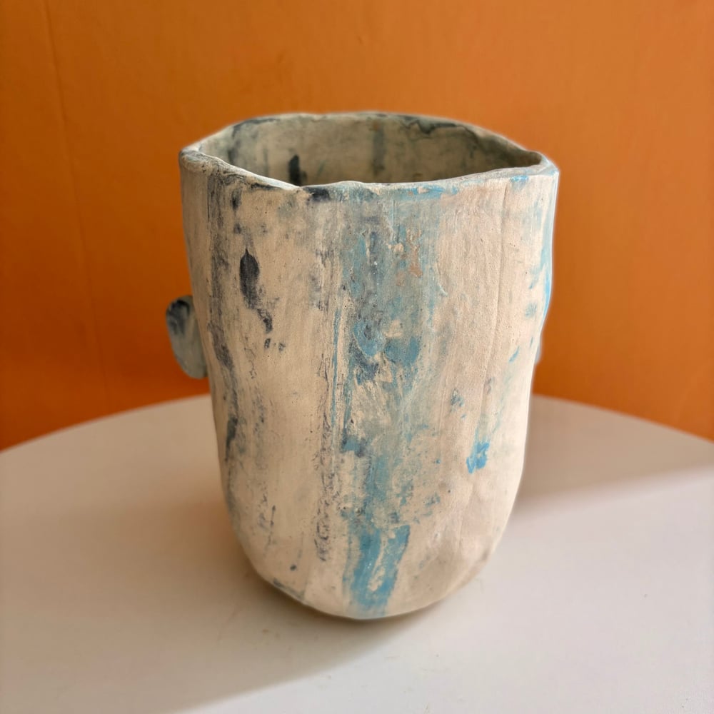 Image of Marble Clay Face Pot