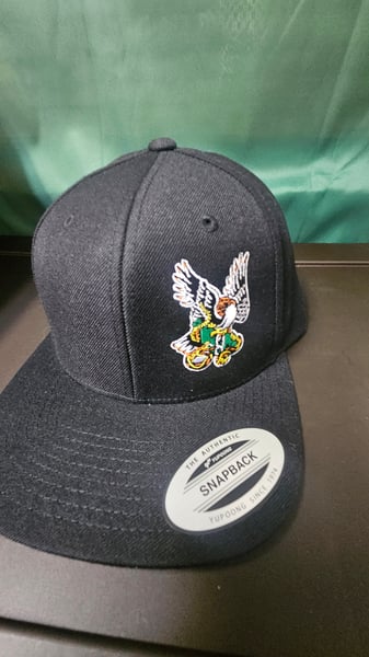 Image of Black Eagle Snake Bottle Snapback hat - Patch Holder only