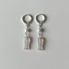 'hanging fish' huggie hoop earrings