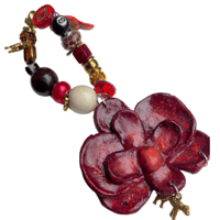 Red Clay Orchid Keychain / Bag Charm