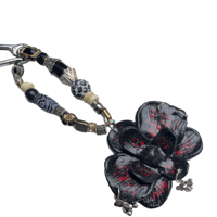 Black Gothic Orchid Key Chain/ Bag Charm