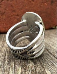 Image 3 of WL&A Handmade Heavy Ingot Cuatro Red Sponge Coral Ring - Size 8