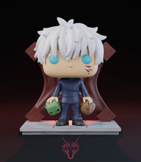 Image 1 of GOJO SHIBUYA (PRISON REALM) JJK CUSTOM FUNKO POP