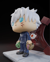 Image 3 of GOJO SHIBUYA (PRISON REALM) JJK CUSTOM FUNKO POP