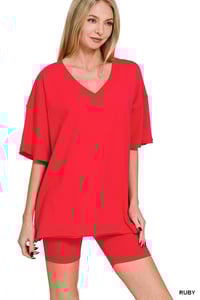 T-shirt DIVA Short Set - Red 