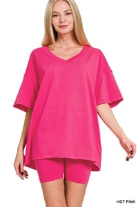 T-shirt DIVA Short Set - Hot Pink