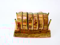 Image 1 of Wooden Coasters, Ash wood nonslip, Natural Wooded Log Shapped Coaster Set