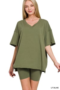 T-shirt DIVA Short Set - Olive