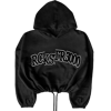 DISPLACED LOGO PULLOVER HOODIE BLACK