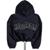 DISPLACED LOGO PULLOVER HOODIE NAVY
