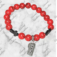 Image 1 of ANA826154 - Red Turquoise Bead Bracelet