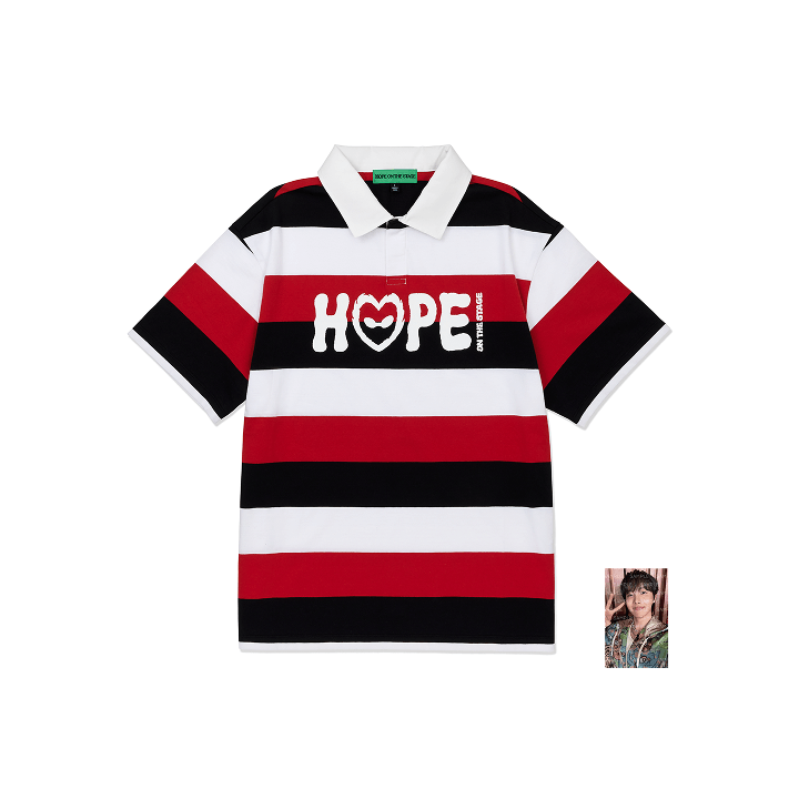 Image of [PRE-ORDER] BTS J-Hope ‘HOPE ON THE STAGE FINAL’ Stripe PK T-Shirt (Multi)