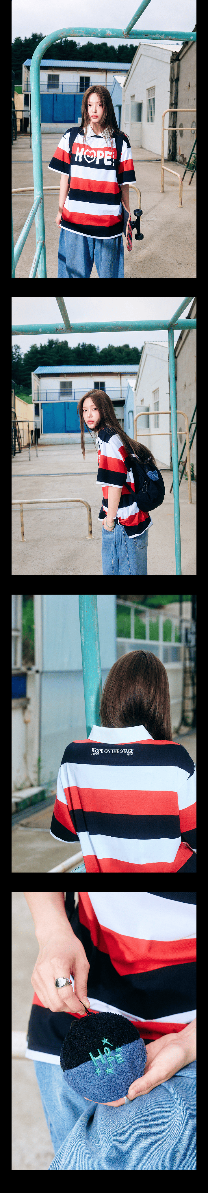Image of [PRE-ORDER] BTS J-Hope ‘HOPE ON THE STAGE FINAL’ Stripe PK T-Shirt (Multi)