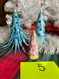 Image 1 of EverGleam #5, Set of 3, Acrylic and Mixed Media, tree figurines