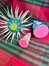 Image 5 of EverGleam #5, Set of 3, Acrylic and Mixed Media, tree figurines