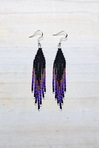Black/copper/purple mini fringe