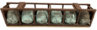 Image 1 of Amazing Factory Rack of Bronze Doll Head Molds, Early 20th Century