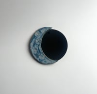 Image 1 of blue flower moon mirror