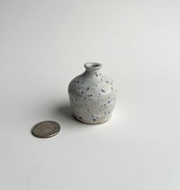 Image 2 of blue speckle mini bud vase
