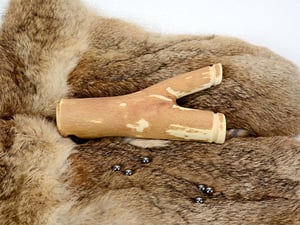 Image of Natural Wood Fork Slingshot made of Maple, Wooden Catapult, Survivalist Sling Shot