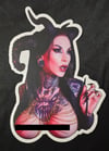 FALLED 6x8inch die cut sticker