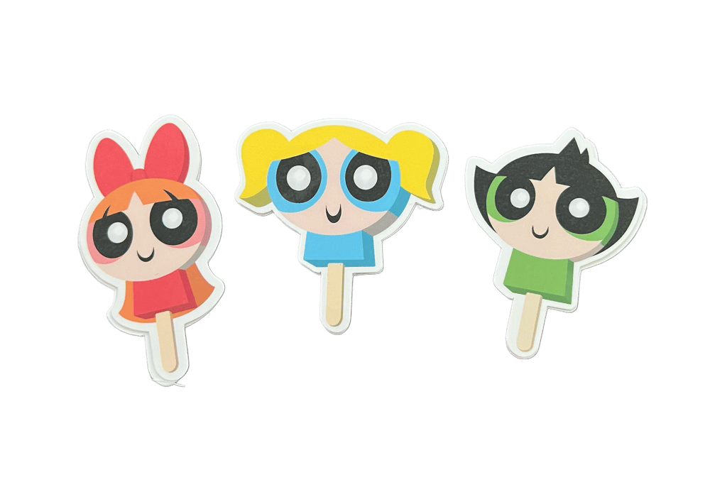 Image of powerpuff girls popsicle trio sticker pack