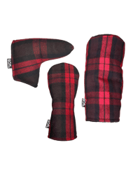 Image 1 of Black and Red Tartan Headcovers