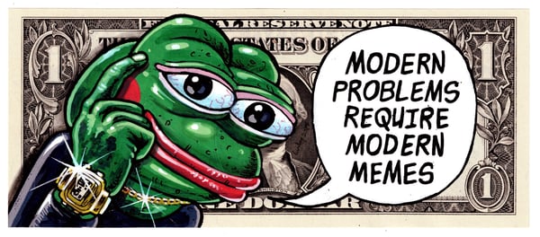 Image of Real Dollar Original. Modern Memes.
